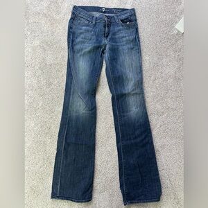 7 For All Mankind Dark Blue Boot Cut Jeans